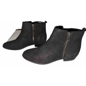 Lauren Ralph Lauren Shira Ankle Boots Womens Size 8 B Black Leather‎ Zip